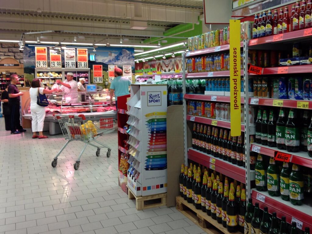 Deutscher Supermarkt in Kroatien